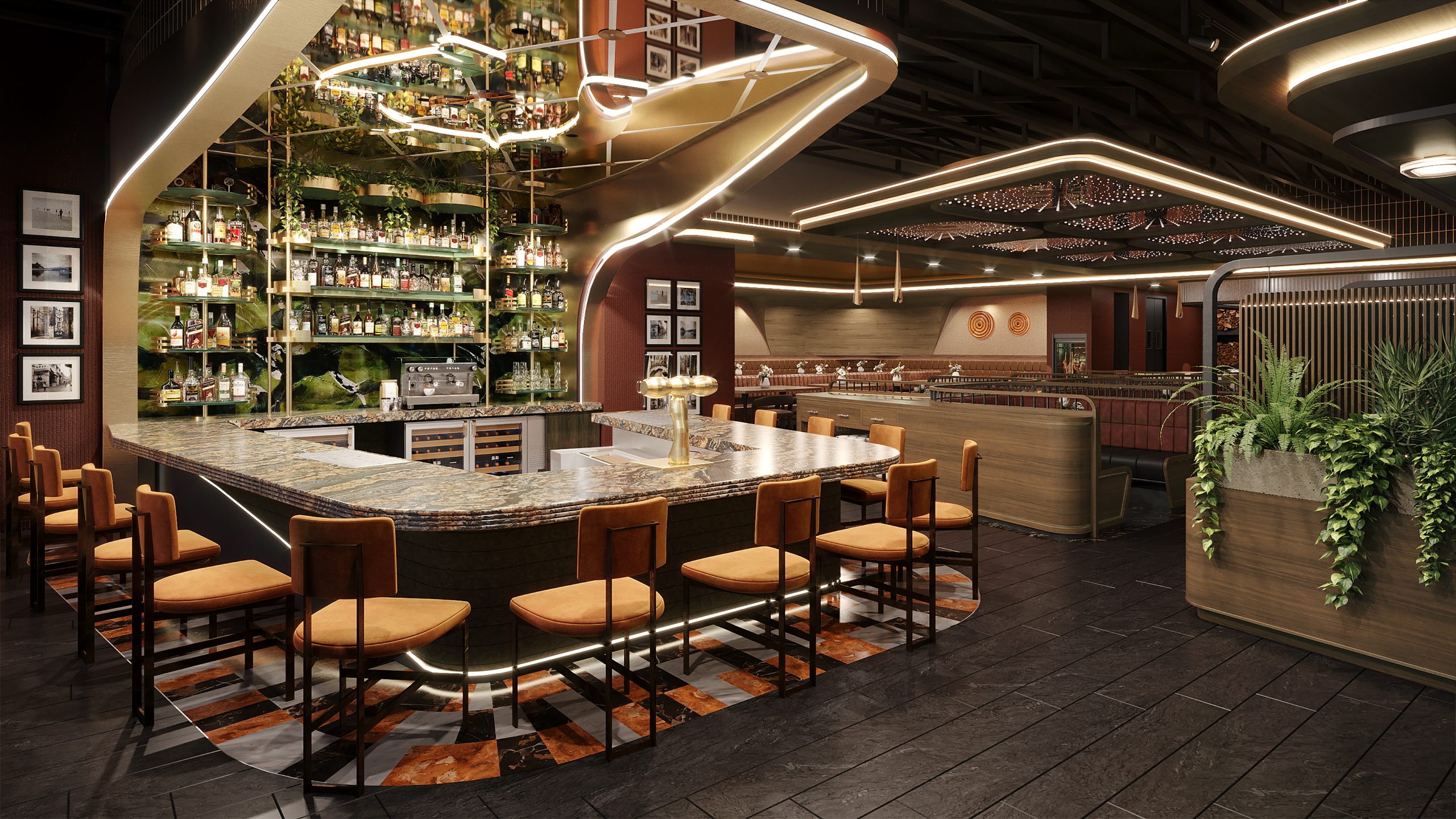 Restaurant 3D Rendering in Texas