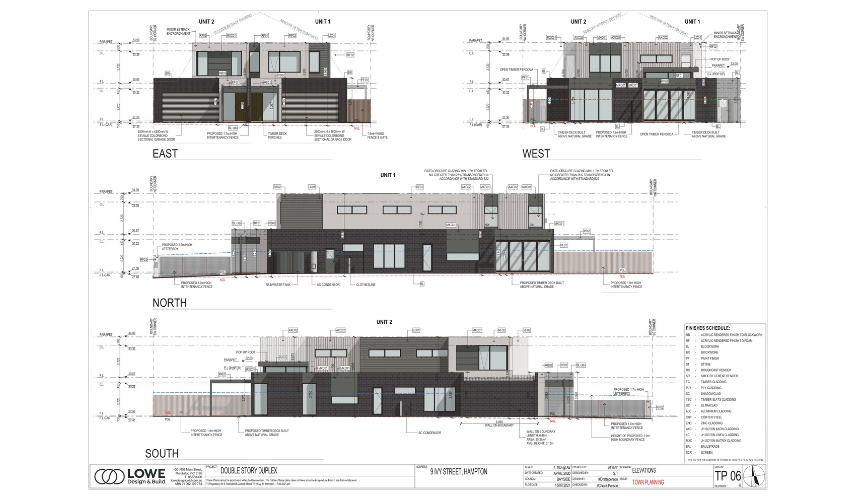 Architectural elevation drawings and floor plans used to speed up 3D rendering workflow through accurate project data