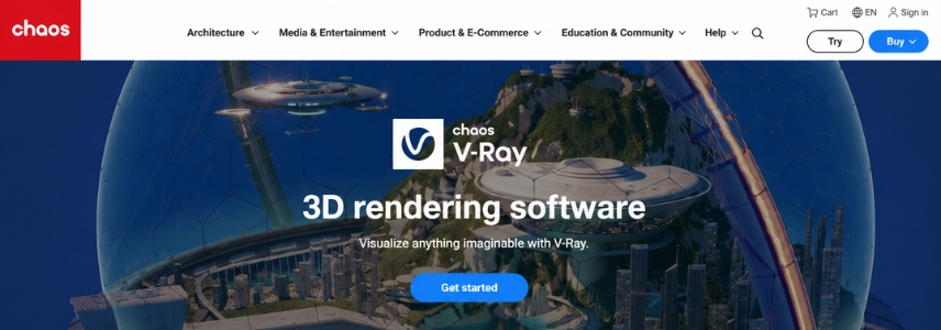 Chaos V-Ray rendering platform as Architectural Rendering Software for photorealistic architecture images
